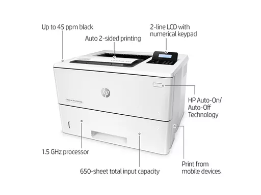 HP LaserJet Pro M501dn, Black and white, Printer for Business, Print, Two-sided printing