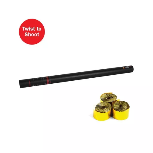 Equinox Handheld Confetti Streamer Cannon 80cm Gold Metallic
