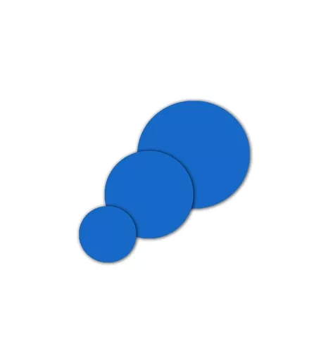 Circular Blue Self Adhesive Labels - Roll of 1000