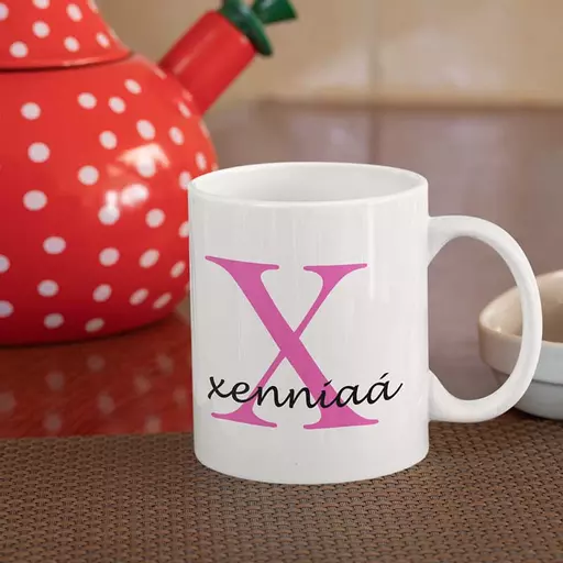 Personalised Mom & Dad coffee cups - Family-themed Mugs. with names & initials