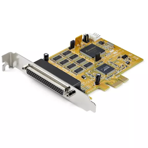 StarTech.com 8-Port PCI Express RS232 Serial Adapter Card - PCIe RS232 Serial Card - 16C1050 UART - Multiport Serial DB9 Controller/Expansion Card - 15kV ESD Protection - Windows & Linux