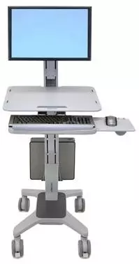 Ergotron WorkFit C-Mod, Single Display Sit-Stand Workstation 68.6 cm (27") Grey Floor