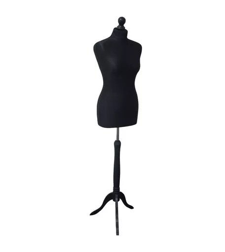 Female Tailors Dummy with Tripod Base - Black