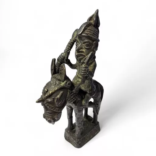 Benin Bronze Rider Figure