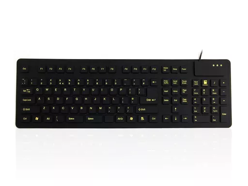 Accuratus WP127 V2 keyboard Industrial USB + PS/2 QWERTY UK English Black