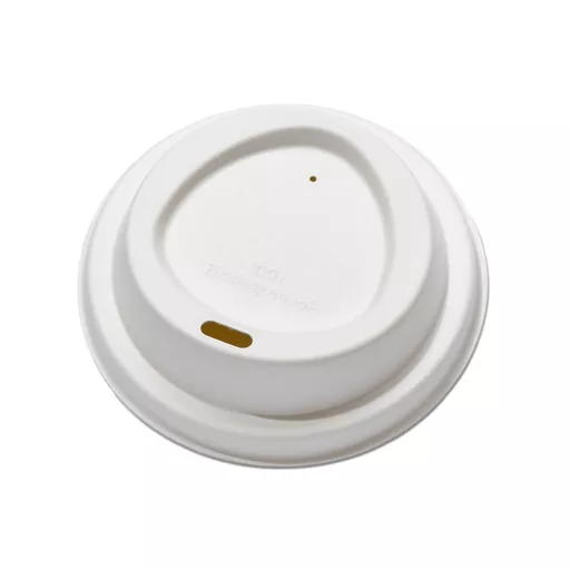 12/16OZ WOOD FIBER SIP THROUGH DOMED LIDS WHITE - (1X1000)