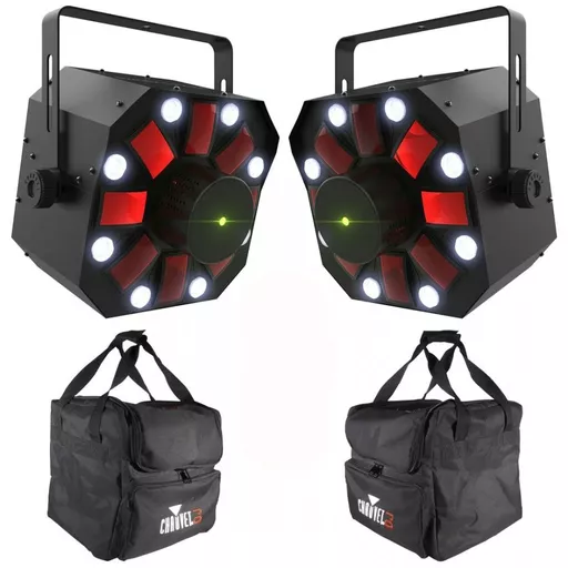 Chauvet Swarm 5FX ILS Twin Pack & Padded Bags Bundle