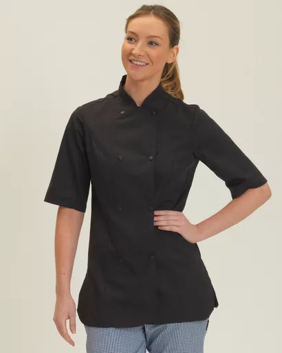 Ladies' Short Sleeve Fitted Chef's Jacket