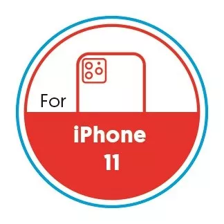 Smartphone Circular 20mm Label - iPhone 11 - Red