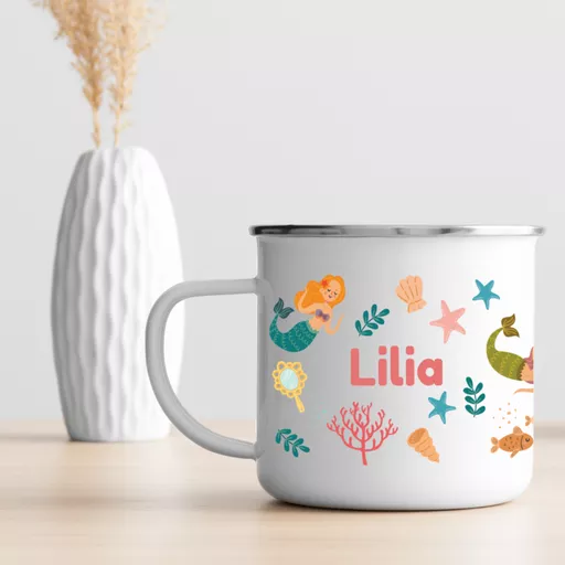 Personalised Mermaid Enamel Mug