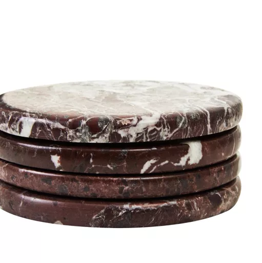 Red Marble Coasters, Salmo, Set of 4