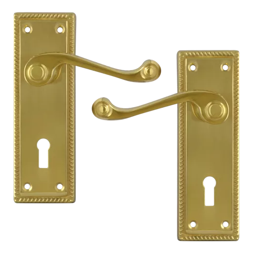 ASEC Georgian Plate Mounted Lever Furniture