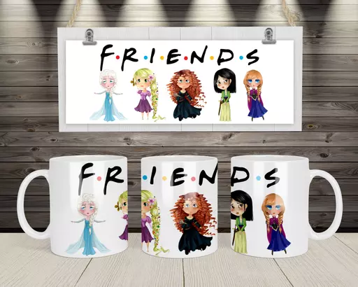 Personalised Characters Mug For Friends - Add Names