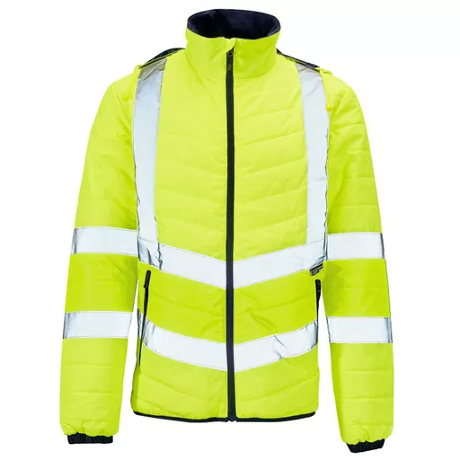 Supertouch Hi Vis Yellow Puffer Jacket
