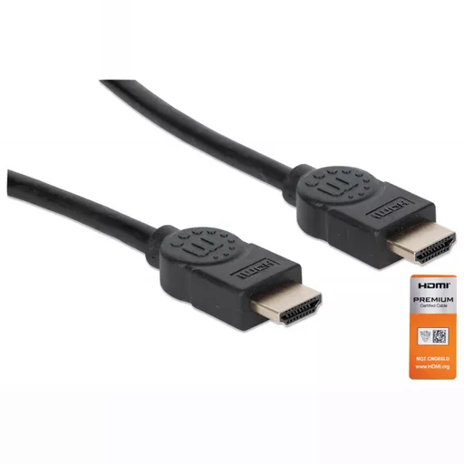 Manhattan HDMI 4K@60Hz Cable with Ethernet, 1.8m, Certified, Suitable ...