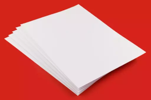 "White 150gsm Silk Satin A5 Paper"
