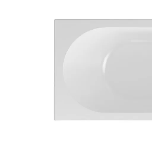 Biscay 1700 x 750 x 440mm Left hand (LH) Straight Beauforte Shower Bath - White