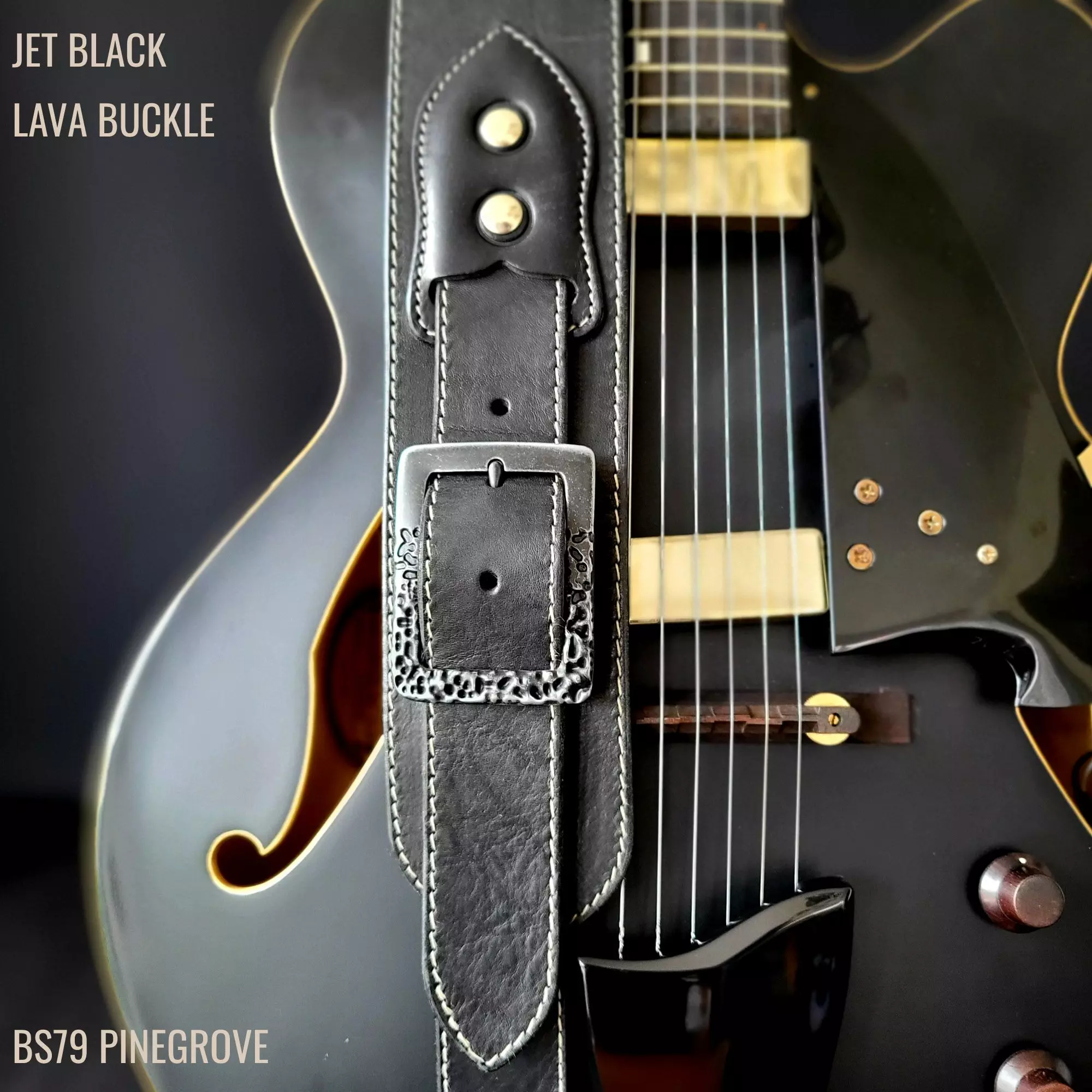 BS79 black lava guitar strap Pinegrove ANNO 143751.jpg