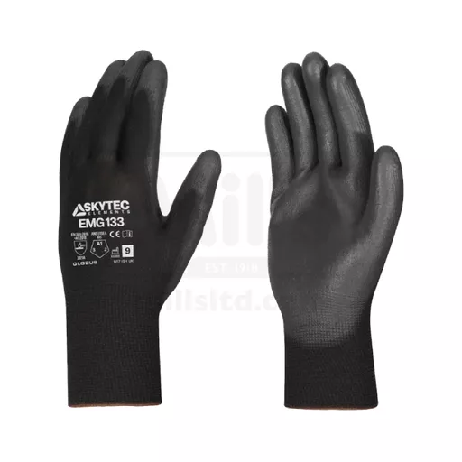 Skytec EMG133 PU Palm Coated Glove BLACK
