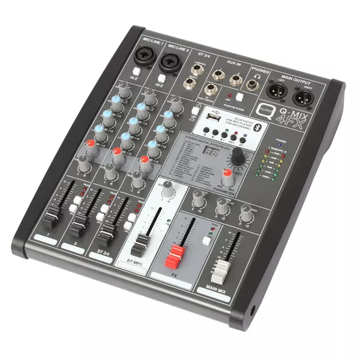 Q-Audio Q-Mix 4FX 4 Channel Mixer with FX and USB