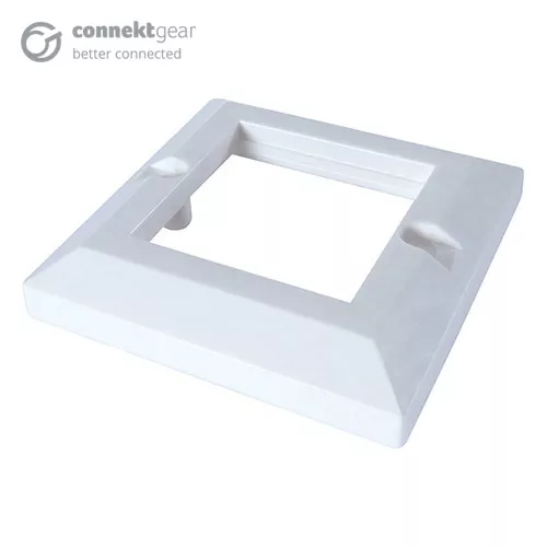 connektgear AV Single Faceplate - 2 Module 86 x 86mm Bevelled Edge - White