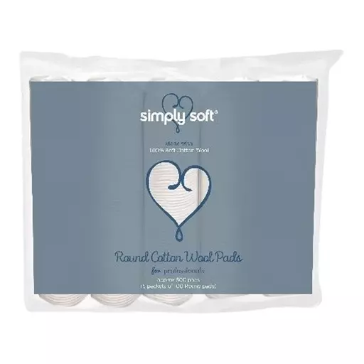 Simply Soft Round Cotton Wool Pads x 500