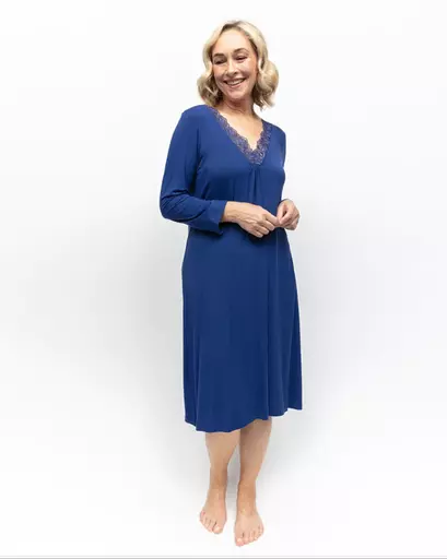 Cyberjammies Nora Rose Navy Nightdress 1.png