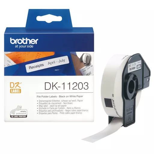 Brother DK-11203 DirectLabel Etikettes 17mm x 87mm 300 for Brother P-Touch QL/700/800/QL 12-102mm/QL 12-103.6mm