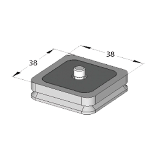 Arca Swiss Quick plate Classic square, Long. 38 mm x Width. 38mm