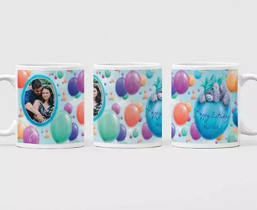 Personalised Mug Happy Birthday photo upload 