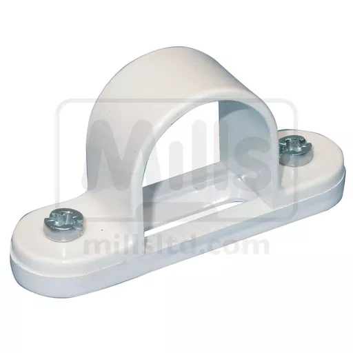 Marshall-Tufflex Round PVC Conduit Space Bar Saddle - White