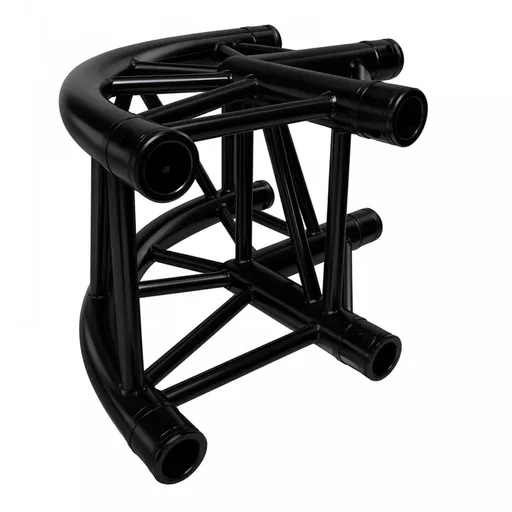 Global Truss Standard F34 2 Way 90 Degree Round Corner Black