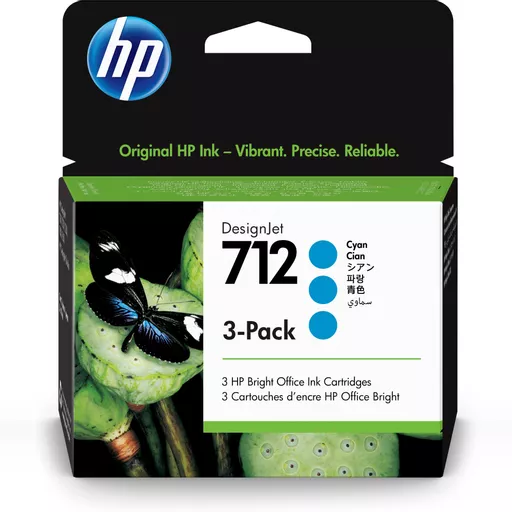 HP 3ED77A/712 Ink cartridge cyan multi pack 29ml Pack=3 for HP DesignJet T 200