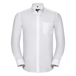 Men's Long Sleeve Tailored Button-Down Oxford Shirt
