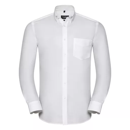 Men's Long Sleeve Tailored Button-Down Oxford Shirt