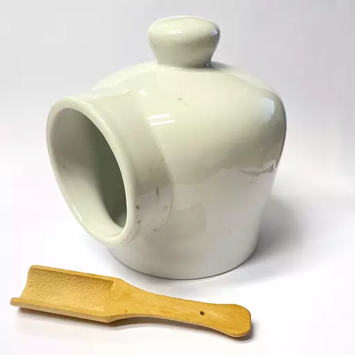 Victorian Style Ceramic Salt Pot