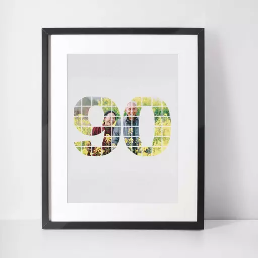 Personalised Photo Wall Art - 90 Years