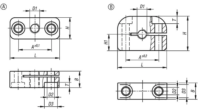 Mounting Bracket For Indexing Plunger In Aluminium.