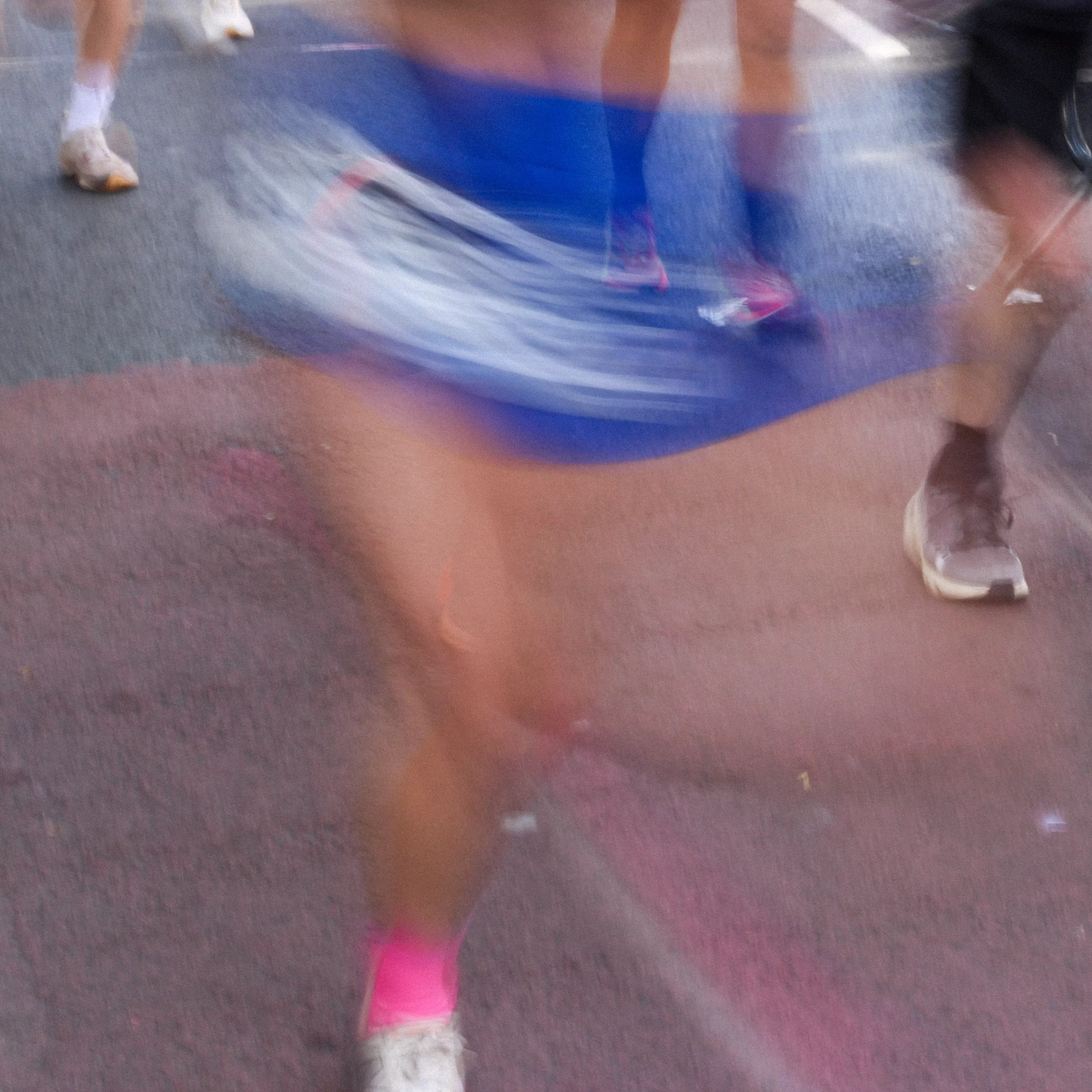 long exposure of runner