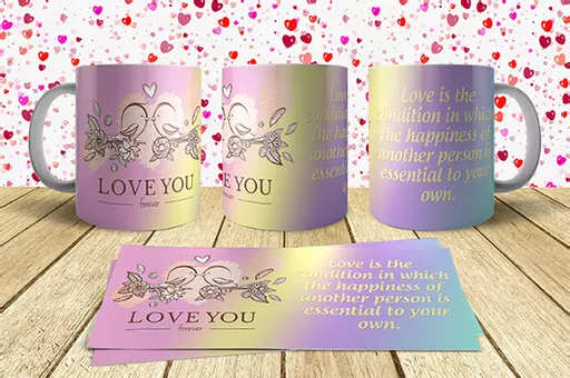 Personalised Romantic Valentine's Day Mug - Add Text