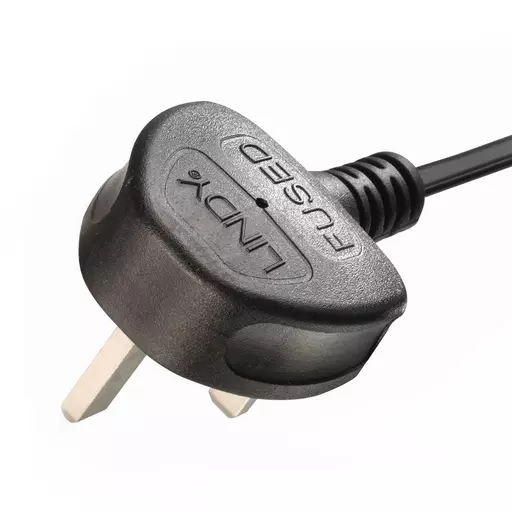 Lindy 2m Mains UK 3 Pin Plug to Hot Conditioned IEC C15 Power Cable – Kettle Lead