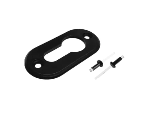 Single Black Nylon Escutcheon plates with rivets