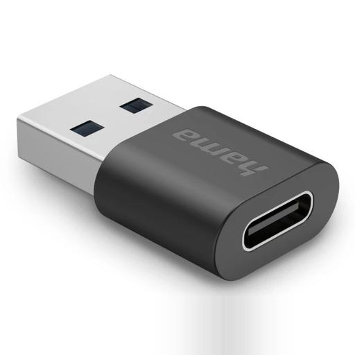 Hama USB Adapter, USB-A Plug - USB-C Socket, USB 3.2 Gen2, 10 Gbit/s