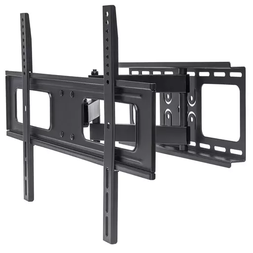 Manhattan TV & Monitor Mount, Wall, Full Motion, 1 screen, Screen Sizes: 37-65", Black, VESA 200x200 to 600x400, Max 50kg, LFD, Tilt & Swivel with 3 Pivots, Lifetime Warranty