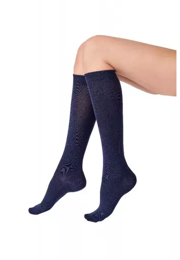 Pretty Polly KNEE HIGH SOCKS Navy & Black