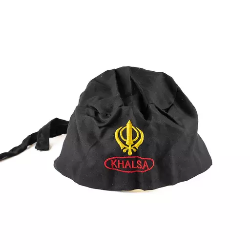 Sikh Punjabi Yellow Khalsa Khanda Bandana – Head Wrap Gear Rumal Handkerchief, Polycotton, OnlineSikhStore
