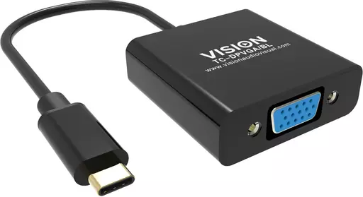 Vision TC-USBCVGA/BL video cable adapter USB Type-C VGA (D-Sub) Black