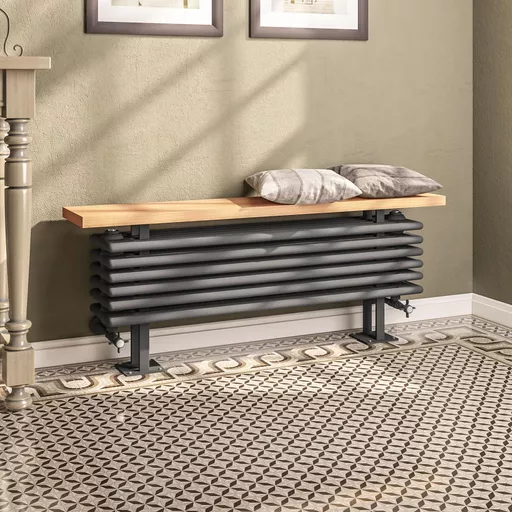 Imperia 6 Column Bench Radiator 480 x 1200mm Matt Anthracite