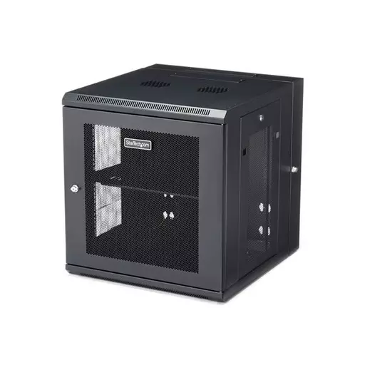 StarTech.com 12U 19" Wall Mount Network Cabinet - 20" Deep 4 Post Hinged Locking IT Computer Equipment Enclosure w/Shelf - Flexible Vented Switch Depth Data Rack Cisco 3850, 2960 Series