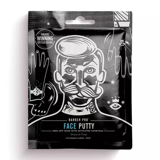 Barber Pro Face Putty Black Peel-Off Mask 3 x 7ml